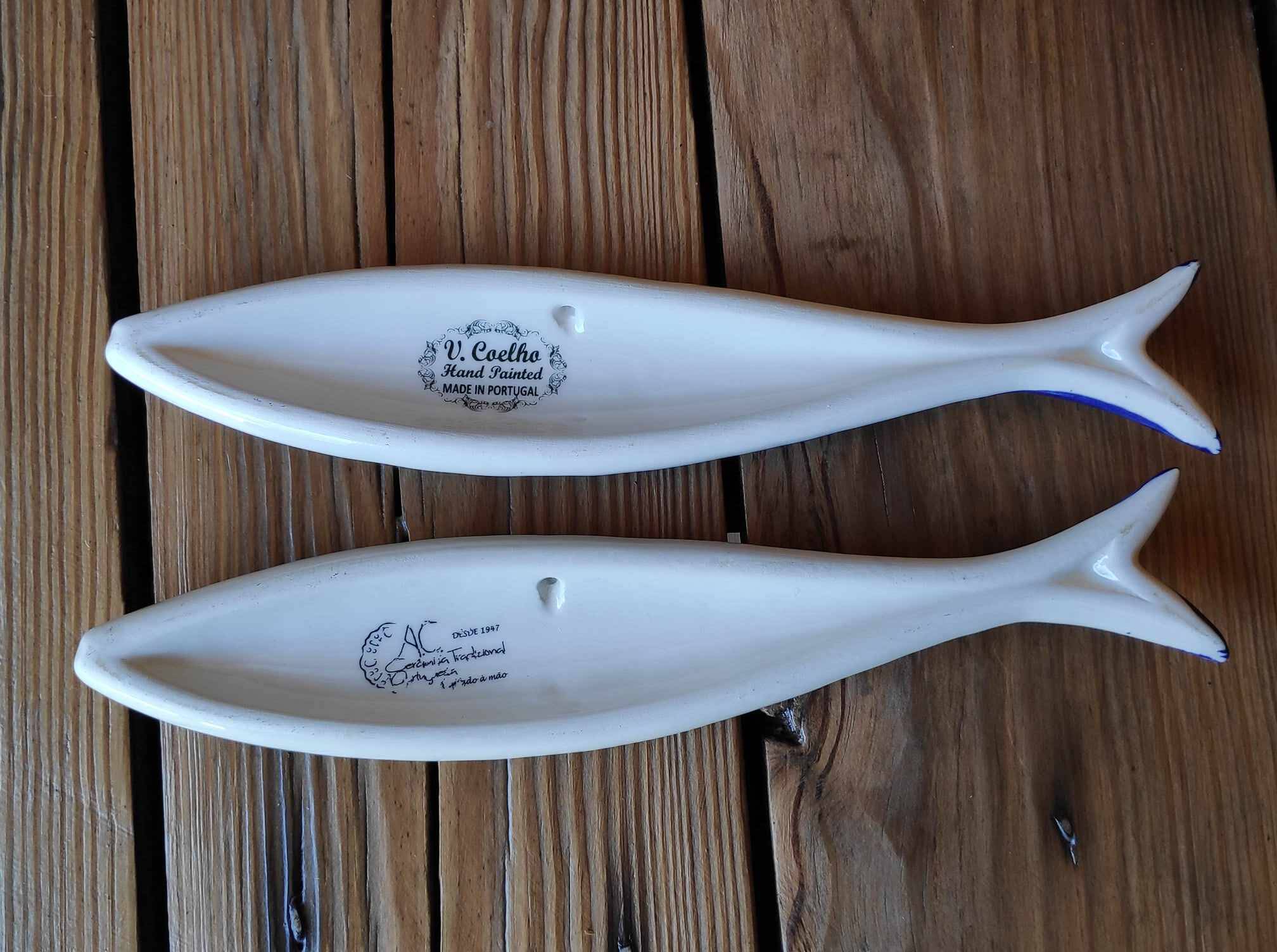 2 ceramic sardines