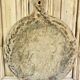 Old large round pizza cutting board