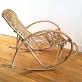 Rocking chair enfant en rotin