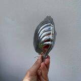 Silver-plated metal shell butter dish