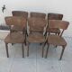 6 chaises bistrot thonet czechoslovakia vintage année 50