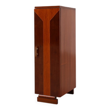 Armoire Art Déco unique avec incrustations de bois de placage, France années 1920