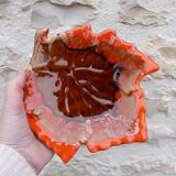 Vintage 1950 Vallauris flamed ceramic ashtray