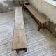 Set of two rustic oak farm benches 2m