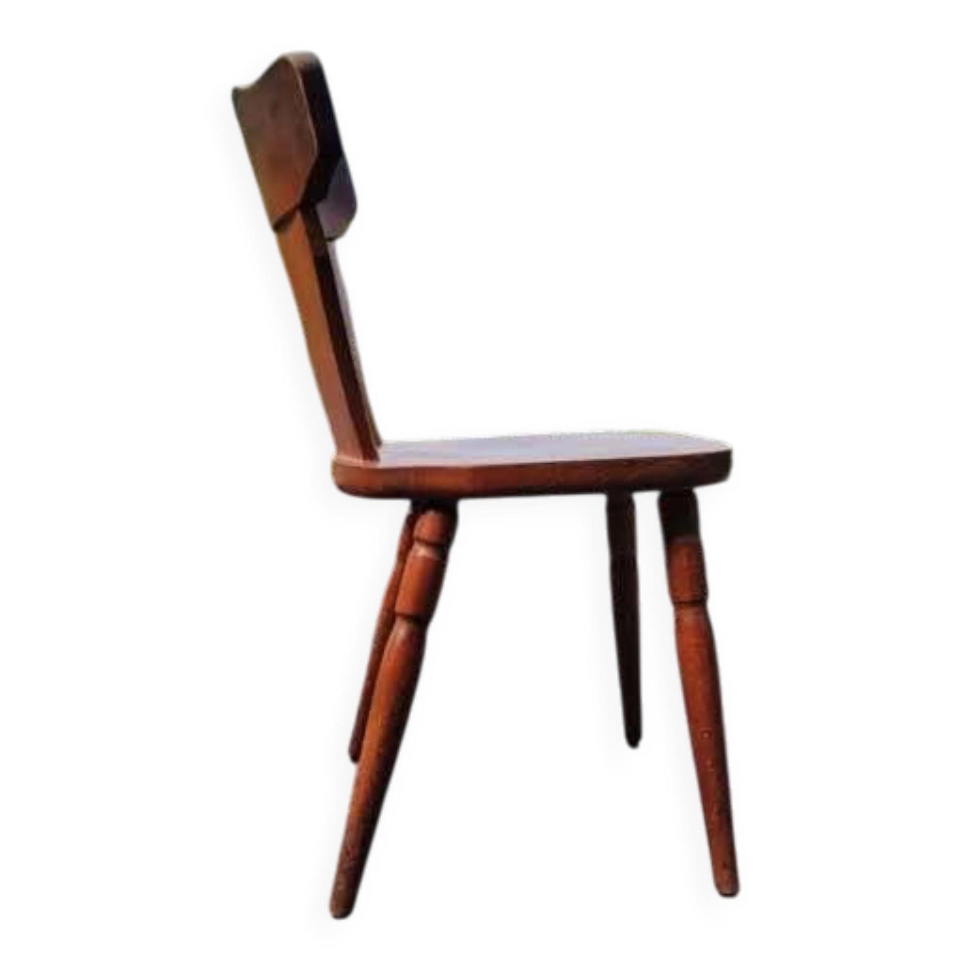 Vintage Brutalist Stube solid wood dining chair