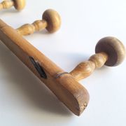 Porte manteau mural bois 5 patères