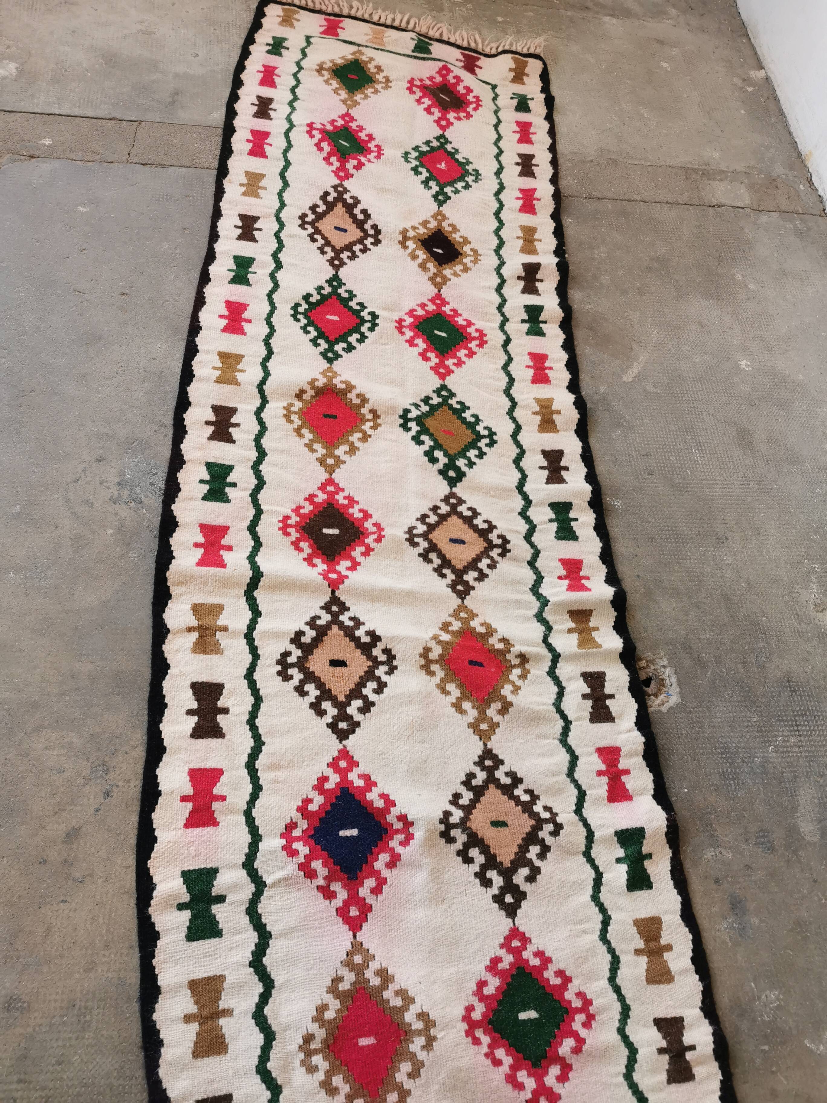 Antique Berber kilim runner rug