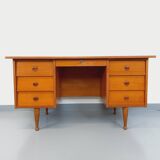 Vintage Scandinavian style executive desk in teak from the 60s