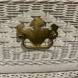 Commode rotin vintage