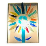 70s glass paste wall lamp