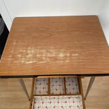Formica table with extension cords