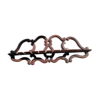 Vintage carved wood decor hanging bar glass holder