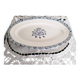 Oval earthenware serving dish Terre de Fer, Salins, Salamander François I motif