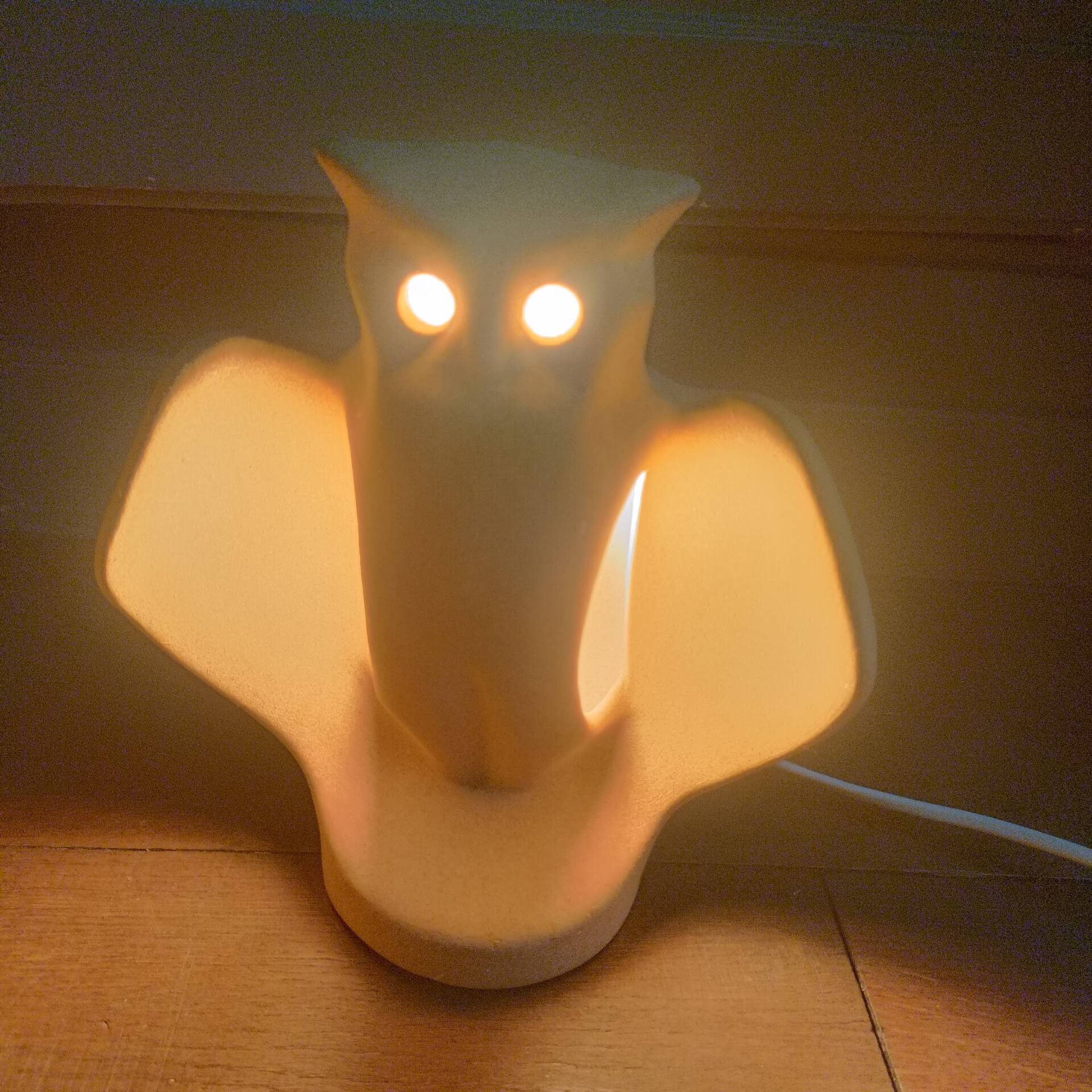 Zoomorphic lamp, owl, seventies