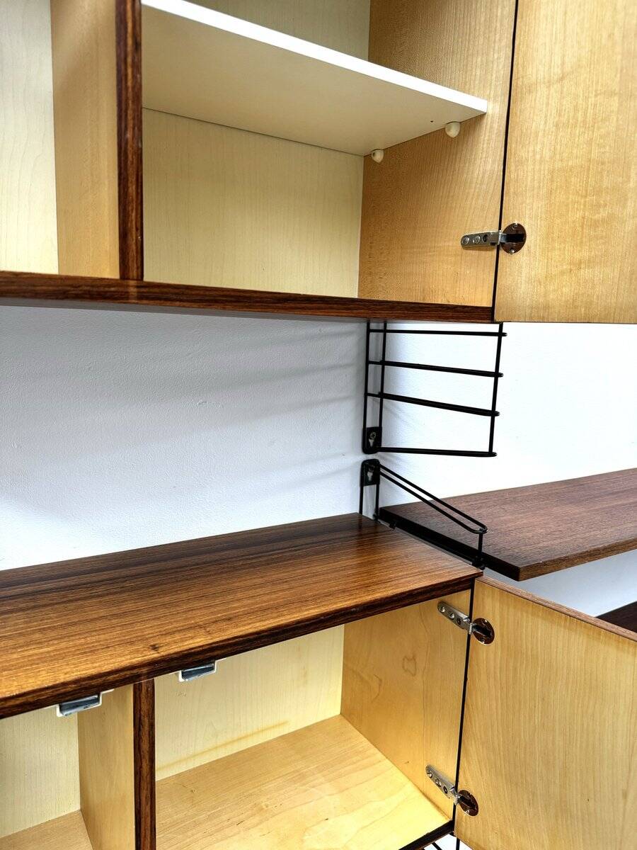 Vintage teak modular wall system by Tomado for Musterring, 1960s