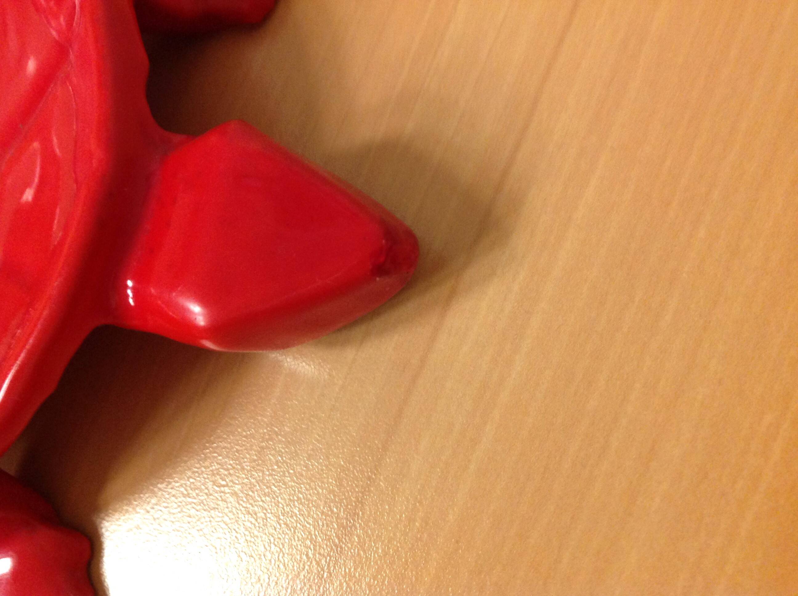 Turtle pocket emptier in enameled red cast iron by Castirone France