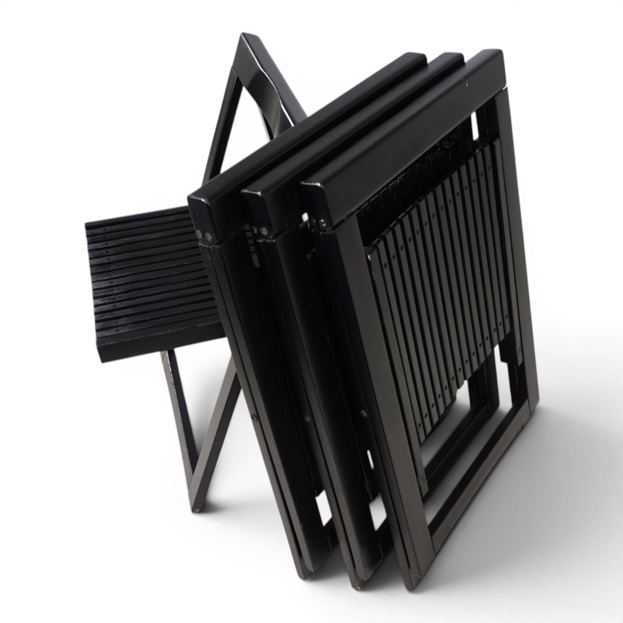 Set of 4 Aldo Jacobi Trieste Folding Chairs for Bazzani, 1960