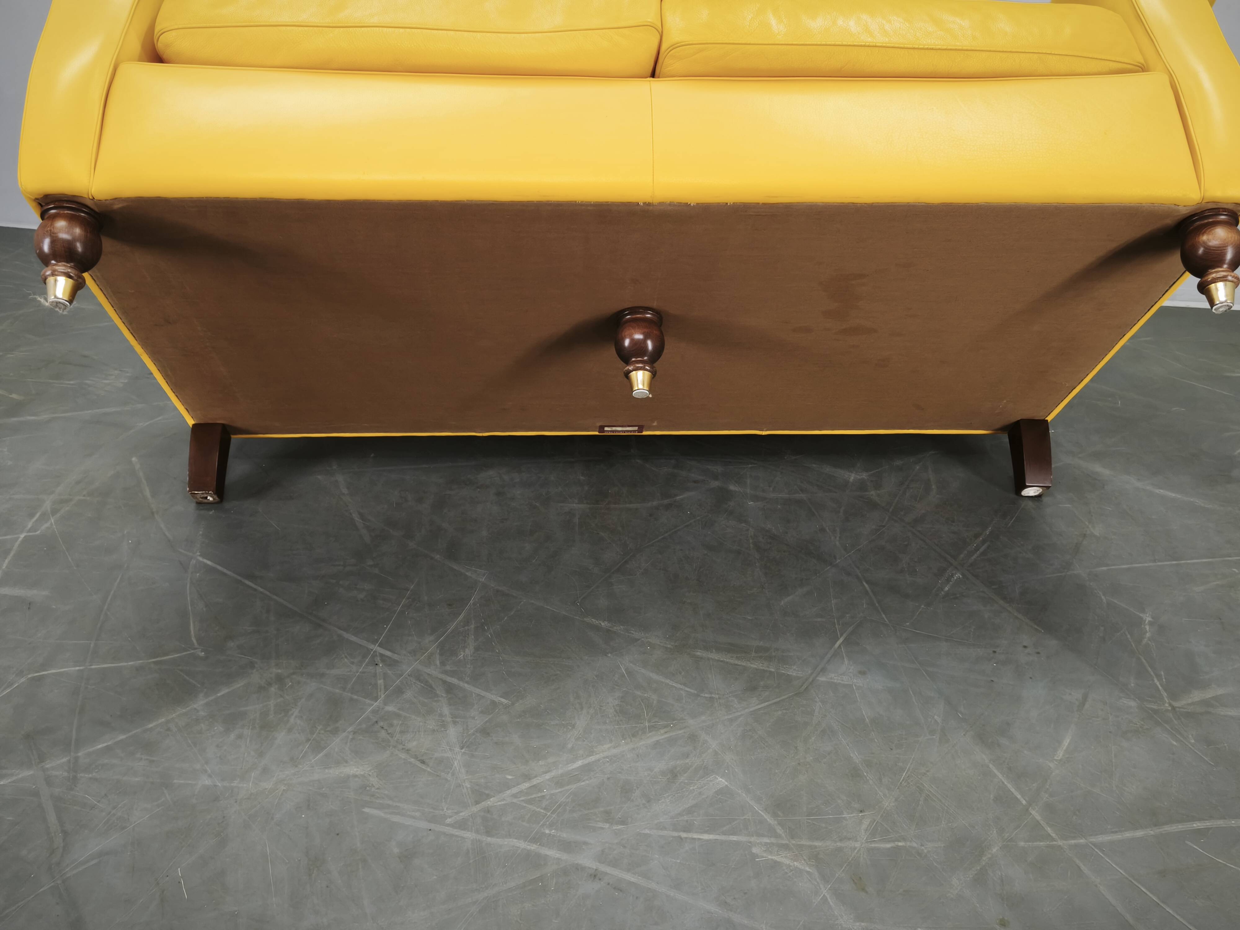 Poltrona Frau George Leather Sofa, Italy, 1992, Labeled