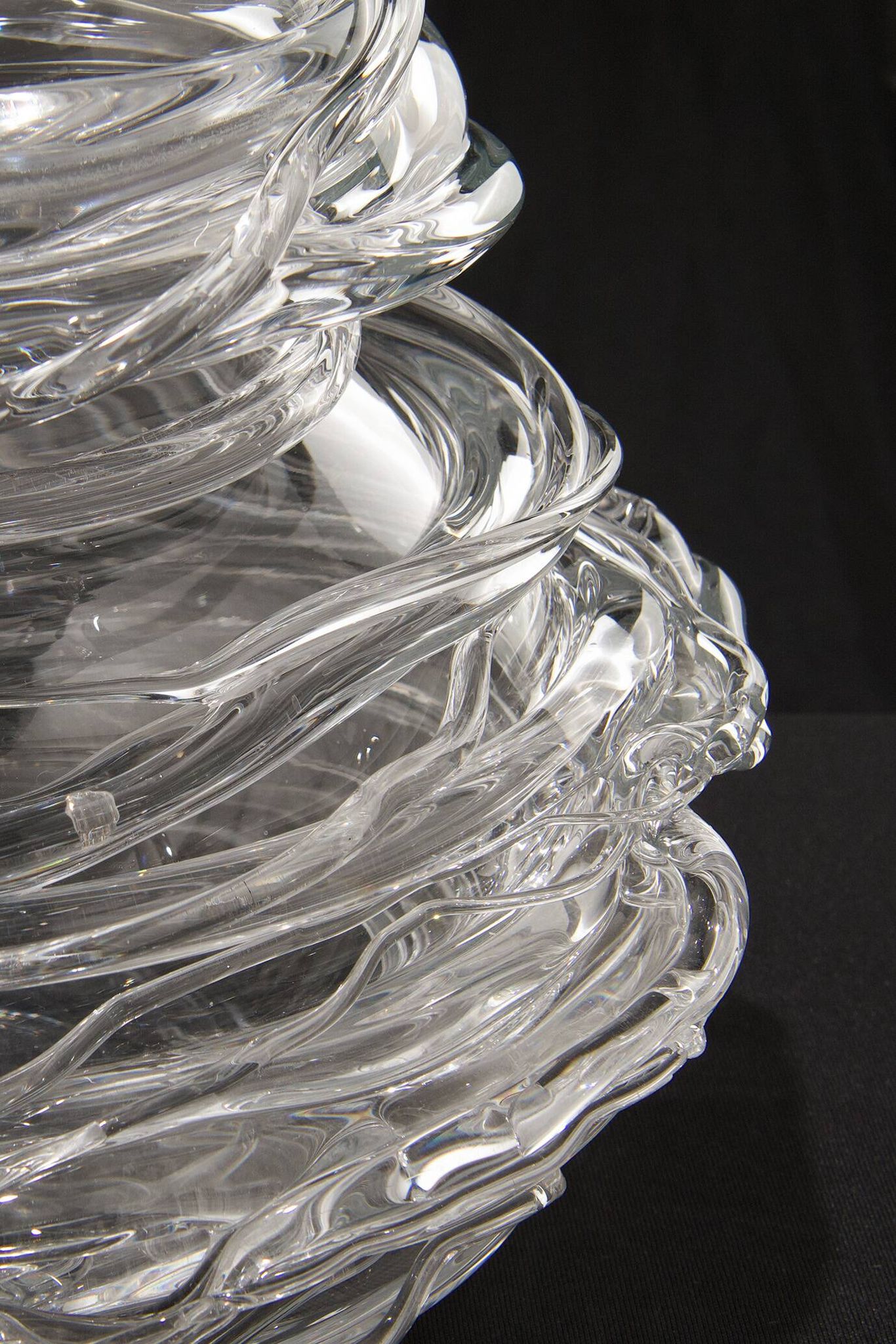 Vase 'Drop Honey' en verre cristal - Sem Schanzer (comme l'Anverre)