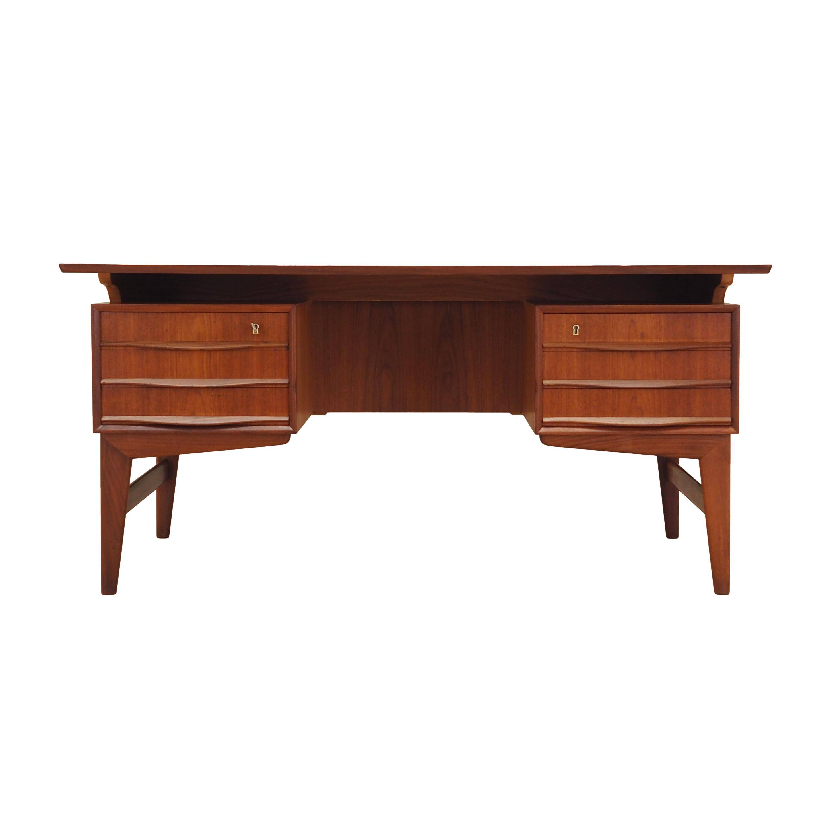 Teak desk, Danish design, 1970s, production: Denmark