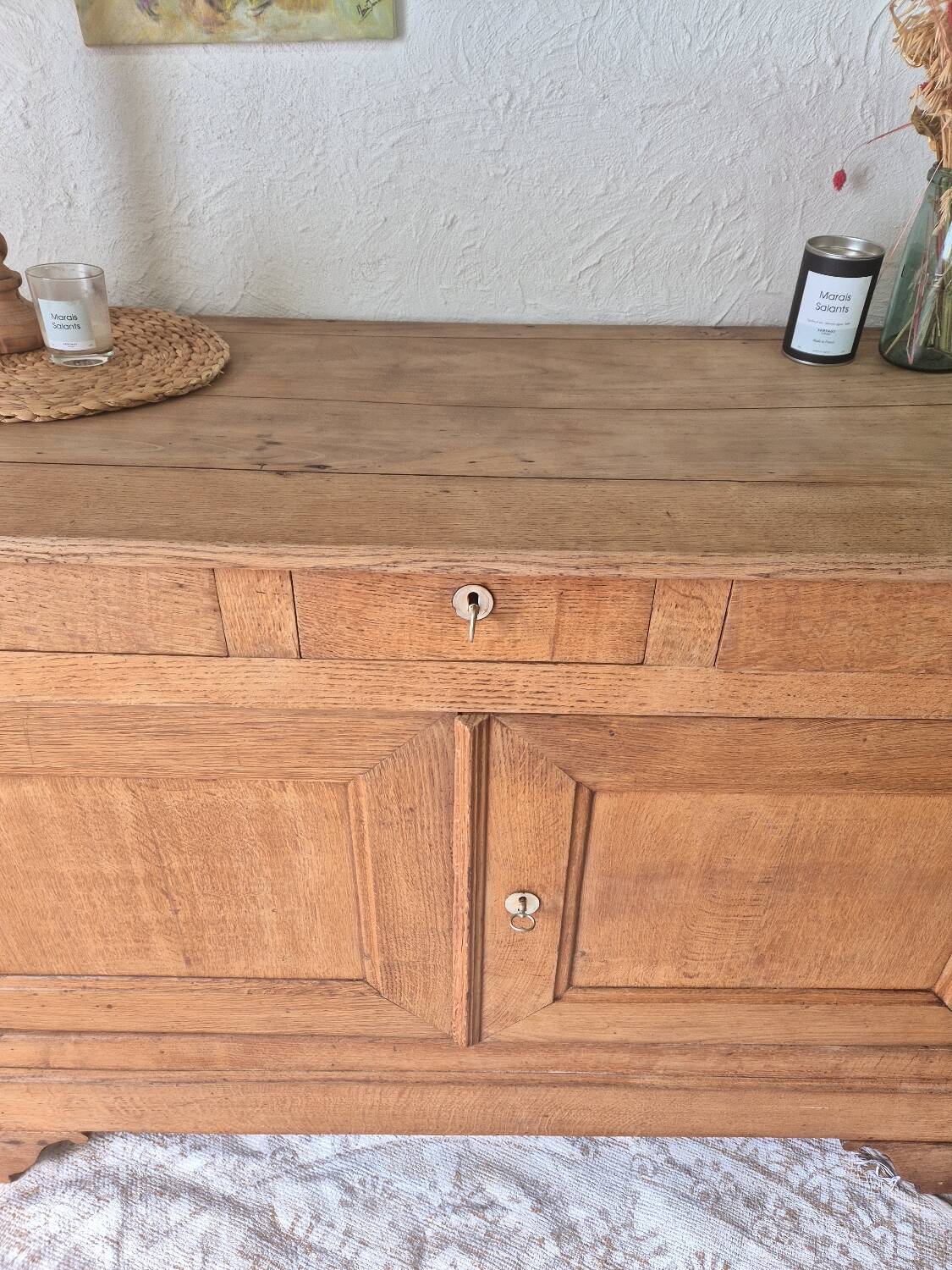 Vintage solid oak sideboard