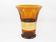 Art Deco Moser Karlsbad Large Amber Glass Vase with Oroplastic Frieze