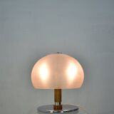 Vintage italian table lamp acrylic mushroom shaped shade, 1970's