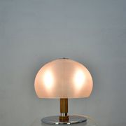 Vintage italian table lamp acrylic mushroom shaped shade, 1970's