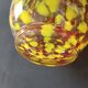 Vase conique verre de Murano moucheté jaune 1970