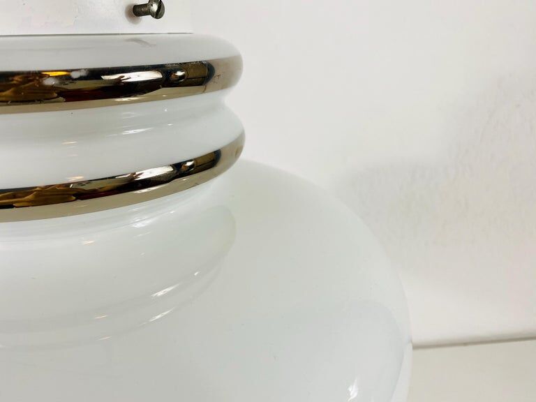 Opal glass suspension lamp by Peill and Putzler, circa 1970