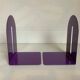 Pair of purple pop mauve metal bookends
