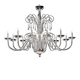 Impressive Venetian “Curls” Chandelier in Clear Murano Glass with Elegant S
