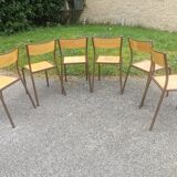 6 chaises vintage Mullca