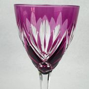 Saint-Louis, 6 Monaco model glasses in coloured crystal, 21.5 cm