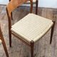 Set of 6 dining chairs, model 75 by Niels O. Møller in teak and paper cord
