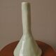 Vintage enameled ceramic soliflore vase, artisanal handmade pottery
