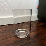Cylindrical glass vase