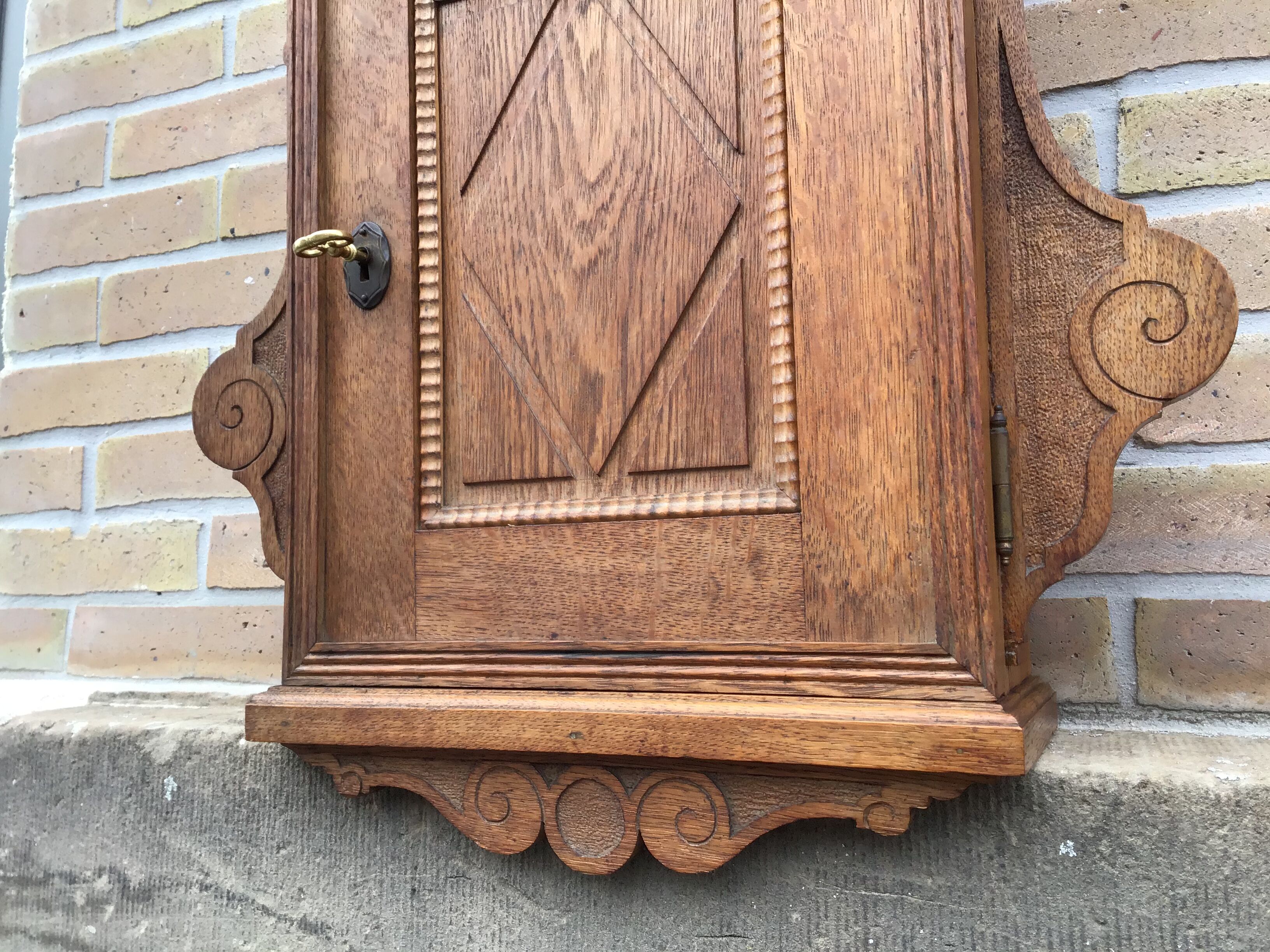 Pharmacy Cabinet Art Nouveau Jugendstil Mural Vintage Oak