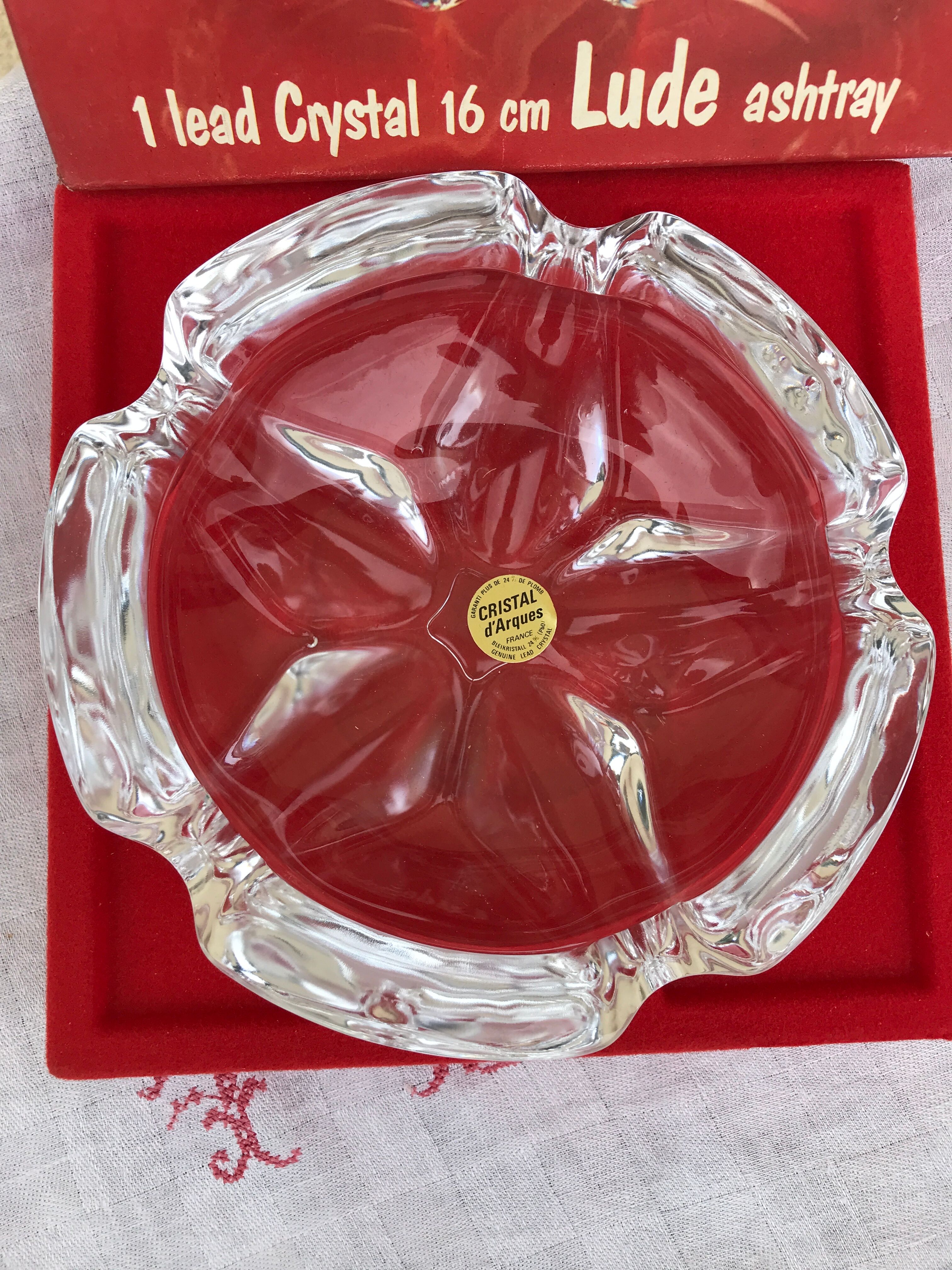 Lude ashtray in vintage arque crystal