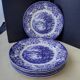 6 Flat plates in English porcelain Broad Hurst Staffordshire