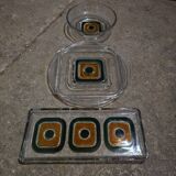 Set of three Walther kristallglas serving dishes from the 60s