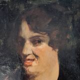 Charles Henri Gaston Dagnac-Riviere Impressionist Portrait Oil on Canvas