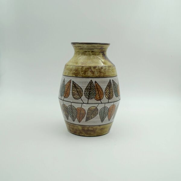 Vase balustre en faïence de Jean-Claude Malarmey à Vallauris