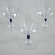 The set of Venise Saphir glasses, French design, 1970s, manufactured by Cri