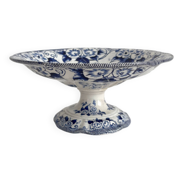 Earthenware compote "Flora" Creil and Montereau