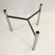 Minimalist vintage coffee table in chrome glass 1970