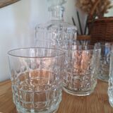 Vintage whiskey decanter and glasses