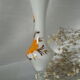 Soliflore en opaline blanche fleuri vintage