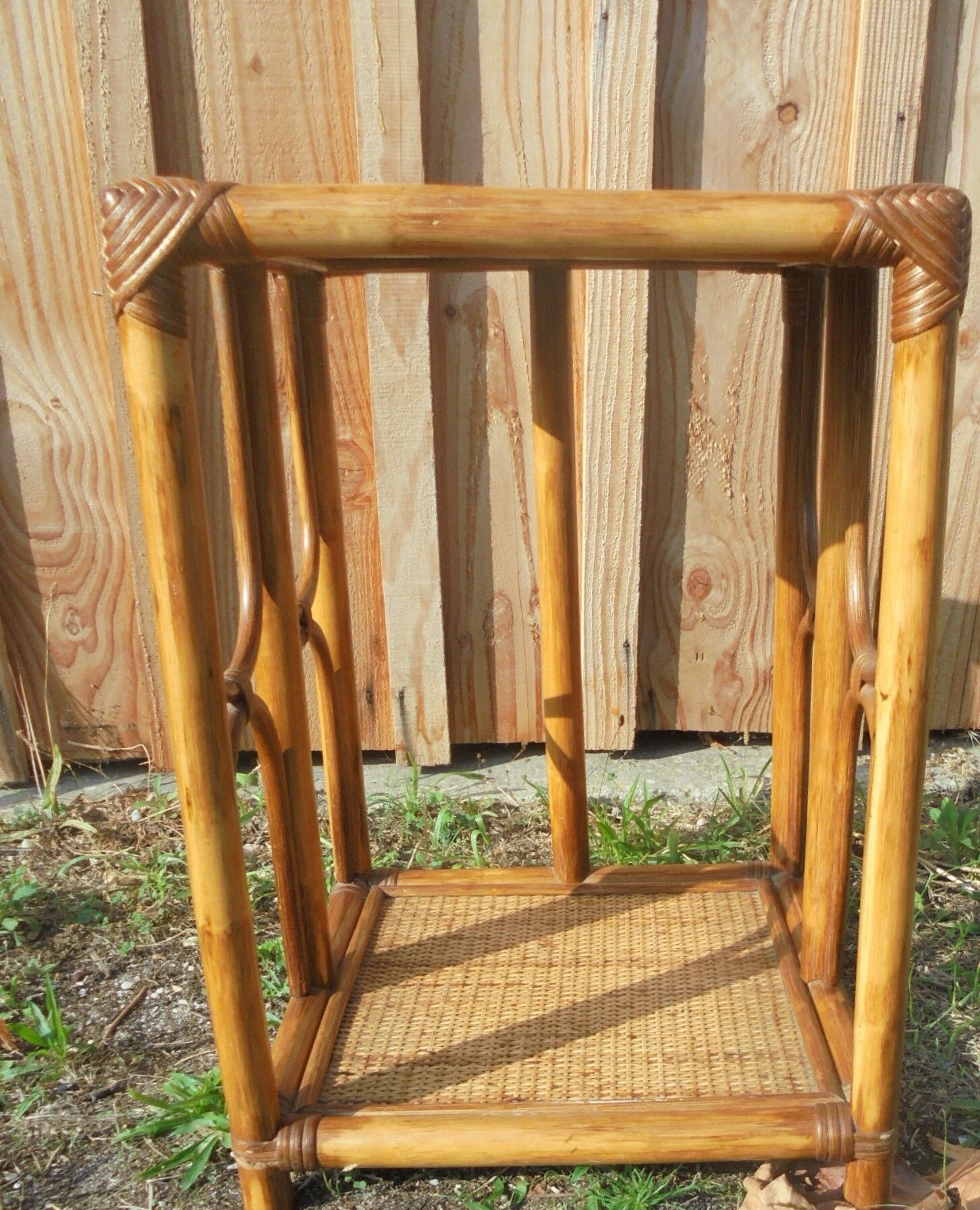 Small rattan side table