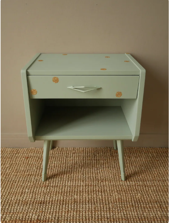 Vintage bedside table 50 feet compass for child